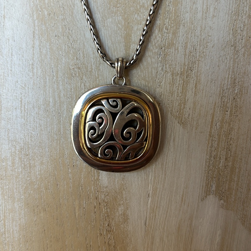 Brighton Spin Master Reversible Necklace Silver & Gold